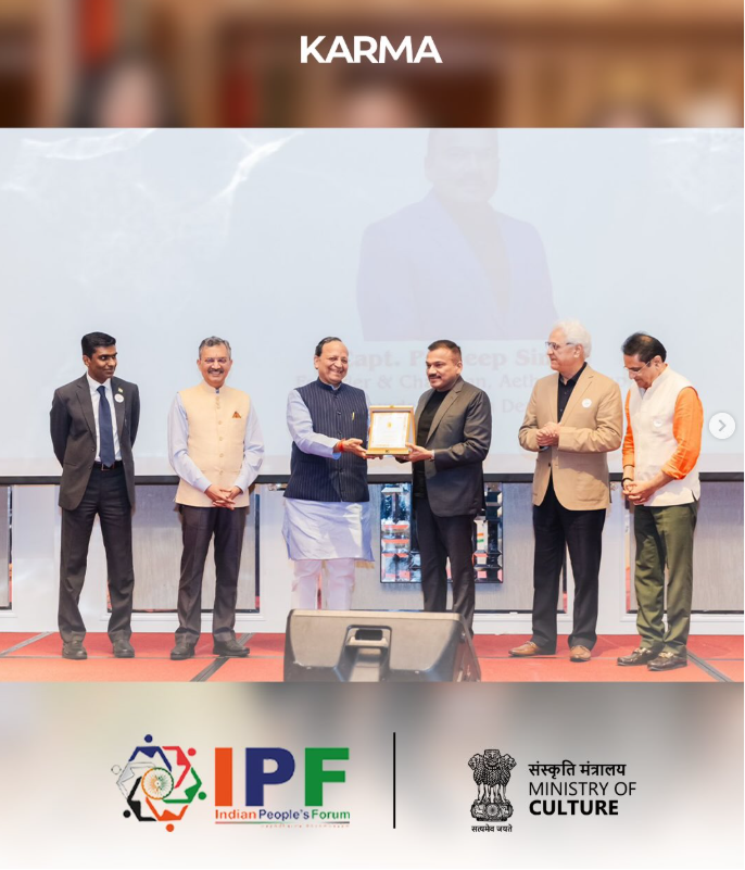 Capt. Dr. Pradeep Singh was honored at the Indian People's Forum (IPF) UAE